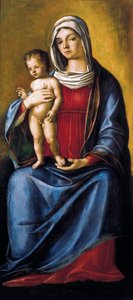 Madonna e Criança, Painel Central do Tríptico com Madonna e Criança, São Alberto e São Sebastião