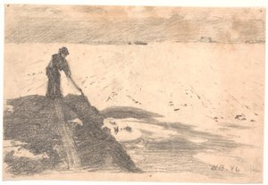 O prado é nivelado (pelo irmão do artista)