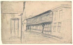 Casas ao longo de uma rua de Niels Larsen Stevns