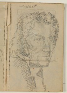 Estudo de Thorvaldsen após a pintura de Eckersberg (1814) de Niels Larsen Stevns