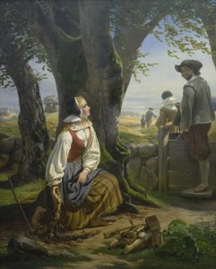 Kirsten Svendsdatter encontra o Chifre de Ouro em Gallehus em 20 de julho de 1639