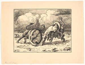 Os Lindormen em Brande de Niels Skovgaard