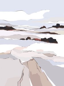 Paisagem nevada abstrata de Nikita Jariwala