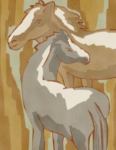 Família Calm Horse de Nikita Jariwala