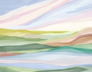 Colinas em tons pastel em camadas de Nikita Jariwala