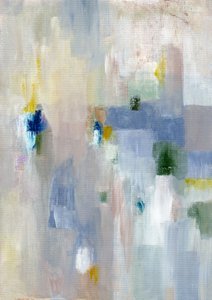 Abstrato em tons suaves de azul e amarelo de Nikita Jariwala