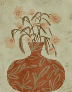 Vaso de terracota com flores de Nikita Jariwala