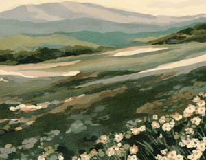 Paisagem da Montanha das Flores Silvestres de Nikita Jariwala