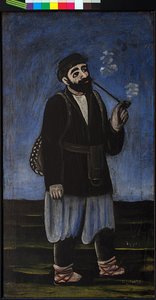 Porter Soso par Pirosmani (Pirosmanashvili), Niko (1862-1918). Óleo sobre tela de oleado, tamanho : 77x42