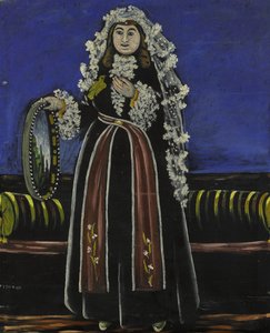 Mulher com um véu de seda Lechaki de Niko Pirosmani