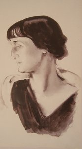 Retrato da poetisa Anna Akhmatova 1889-1966, 1928 de Nikolai Adrianovich Tyrsa