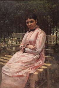 Em um parque. Retrato da esposa do artista