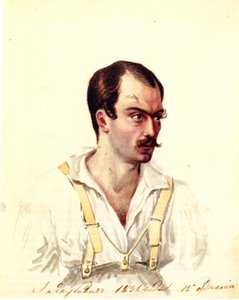Retrato de dezembrista Alexander Ivanovich Yakubovich 1792-1845, 1831