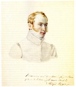 Retrato do barão decembrista Andrei von Rosen 1799-1884, 1832 de Nikolai Alexandrovich Bestuzhev