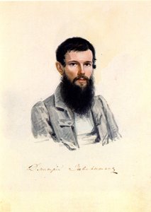 Retrato de dezembrista Dmitry Zavalishin 1804-1892, 1839 de Nikolai Alexandrovich Bestuzhev