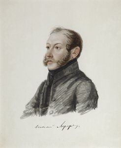 Retrato de Nikolai Lorer dezembrista 1794-1873, 1832-1833 de Nikolai Alexandrovich Bestuzhev