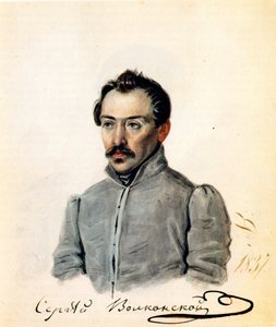 Retrato do conde dezembrista Sergey Volkonsky 1788-1865, 1837