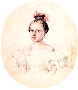 Olga Annenkova de Portrait, filha do dezembrista Iwan Annenkow, 1836