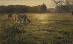 Cavalos no Prado de Nikolai Alexandrovich Klodt