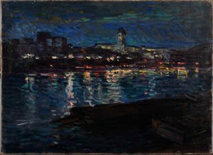O Sena à noite, c. 1905. de Nikolai Alexandrovich Tarkhov