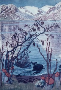 pássaro na pedra de Nikolai Astrup