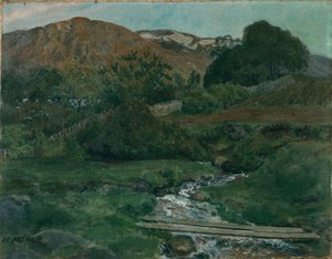 Noite brilhante em Jolster, c.1907 de Nikolai Astrup