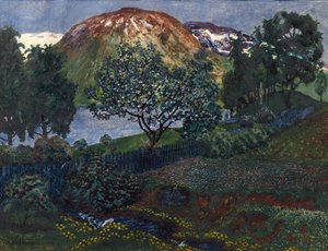 Noite de junho no jardim de Nikolai Astrup