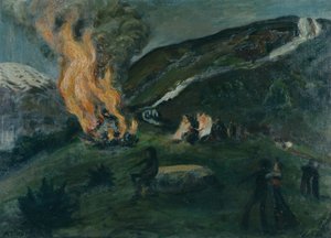 Incêndio a meio do Verão de Nikolai Astrup