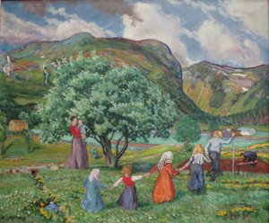 Norueguês Nynorsk:  Vento de verão e crianças a brincar
Norueguês Bokmål:  Vento de verão e crianças a brincar