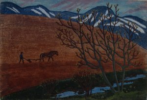 O Lavrador (óleo sobre tela) de Nikolai Astrup