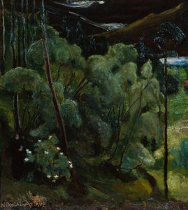 mulher na floresta de Nikolai Astrup