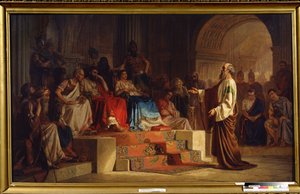 O Julgamento do Apóstolo Paulo. Pintura de Nikolai Kornilovich Bodarevsky (1850-1921). Óleo sobre tela