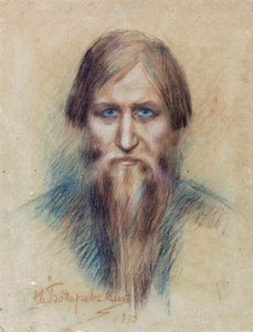 Retrato do místico russo Grigori Iefimovitch Rasputin