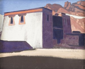 Mosteiro de Sharugon, Tibete, 1928 de Nikolai Konstantinowitsch Roerich