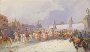 Entrada da família capturada de Kuchum Khan em Moscou. 1599, 1891.