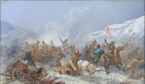 Lute com as tropas de Pugachev, 1891.