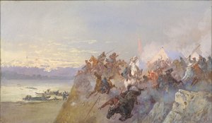 A última derrota das tropas de Khan Kuchum. 1598, 1891.