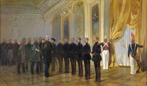 A apresentação do regimento cossaco siberiano ao imperador Nicolau I... em 1833, 1891.