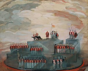Cenário para a ópera Guerra e Paz de S. Prokofiev, 1981 de Nikolai Nikolayevich Zolotaryev