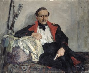 Retrato de Michail Lermontov (1814-1841) 1941 (óleo sobre tela)
