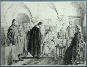 Maria Ivanovna Khlopova, a noiva do czar Mikhail Fyodorovich, 1884 de Nikolai Vasilyevich Nevrev