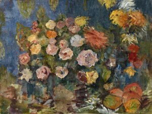 Natureza morta com flores e frutas, 1907 de Nikolaj Nikolaevic Sapunov