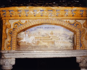 Os Jardins Suspensos da Babilônia, de &39;O Poço das Maravilhas do Mundo&39; (&39;Pozzo delle Meraviglie&39;), 1669-73 de Nikolaus Schiel
