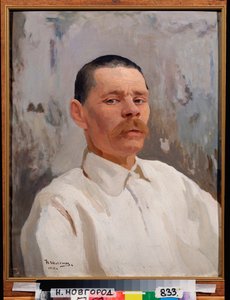 Retrato do escritor Maxime Gorki (Gorky) (1868-1939) de Nikolay Pavlovich Shlein