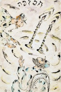 A Conversation par Kogan, Nina Iosifovna (1889-1942). Aquarela e tinta sobre papel, tamanho : 21,2x14,2 de Nina Iosifovna Kogan