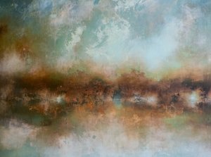 Paisagem abstrata enevoada de Nizaket Sinanovska