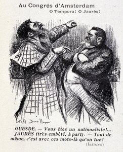 Alteracão entre Jean Jaures e Jules Guesde (congresso socialista de Amsterdão) por Noel Dorville, "Le Panache" 5/10/1904.