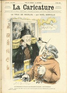 Ilustração de Noel Dorville (1861-1938) para a Capa de La Caricature (1880) de Noel Dorville