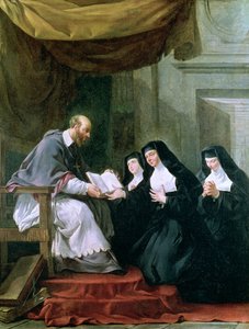 São Francisco de Sales (1567-1622) Dando a regra da visitação a Santa Joana de Chantal (1572-1641)