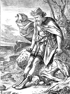 Ulisses em Ogígia, 1864 de Noel Paton